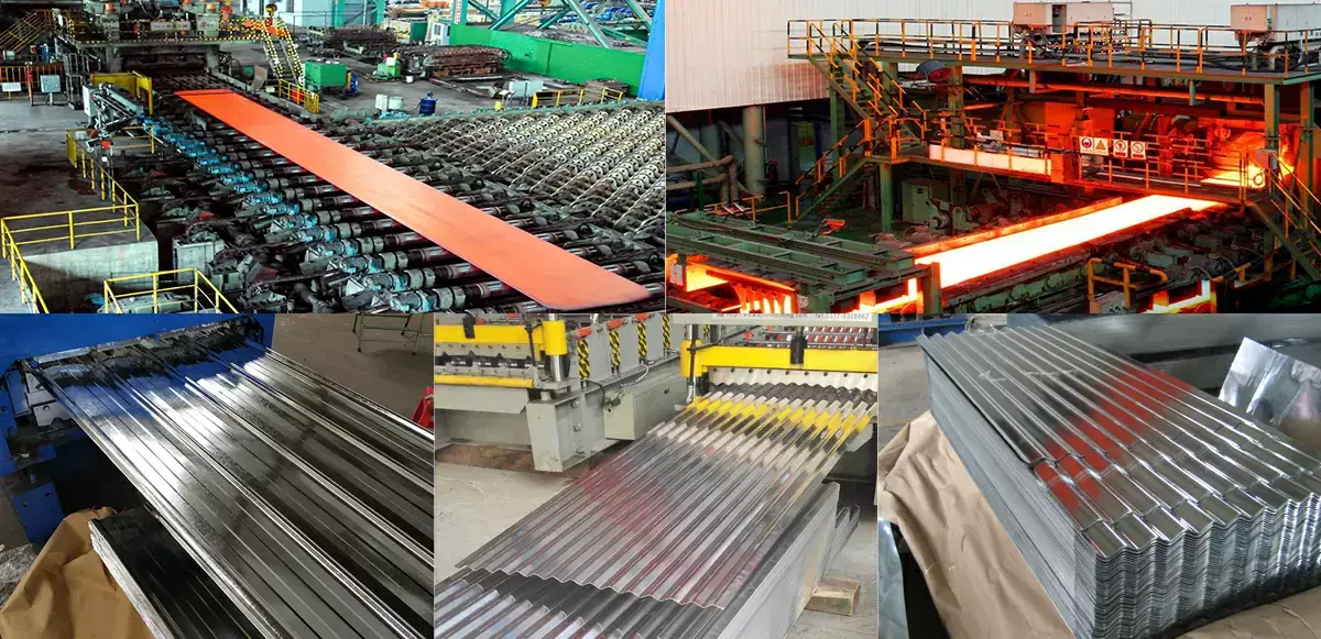 DX52D gegalvaniseerd gegolfd stalen plaat 200 mm - 18000 mm Kleurbedekte stalen platen 1