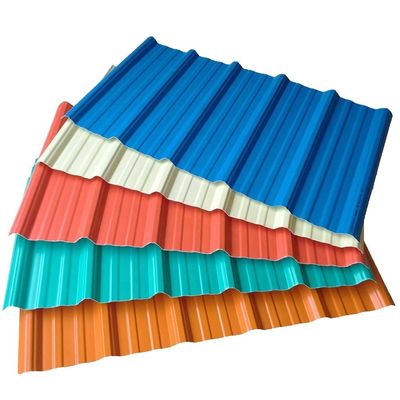 Color Coated Corrugated Steel Sheet 600mm - 1500mm Galvanized Steel Roofing Sheet