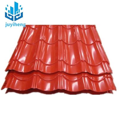Color Coated Corrugated Steel Sheet 600mm - 1500mm Galvanized Steel Roofing Sheet