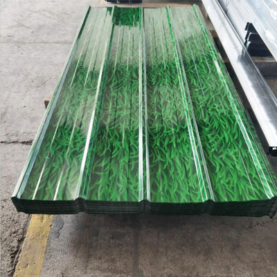 Color Coated Corrugated Steel Sheet 600mm - 1500mm Galvanized Steel Roofing Sheet