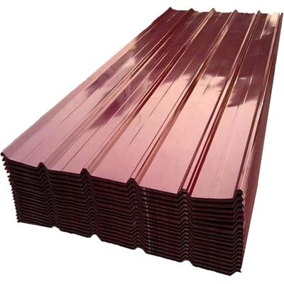 Purple Red Prepainted Corrugated Roofing Sheet DX51D PPGI Roof Sheet