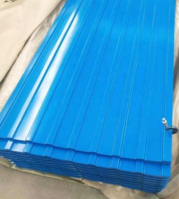 Brown PPGI Corrugated Sheet DX51D Colour Coated Roofing Sheets Mid Hard