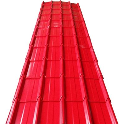RAL 1006 PPGI Corrugated Sheet 0.24mm Colour Coated Corrugated Sheets Red