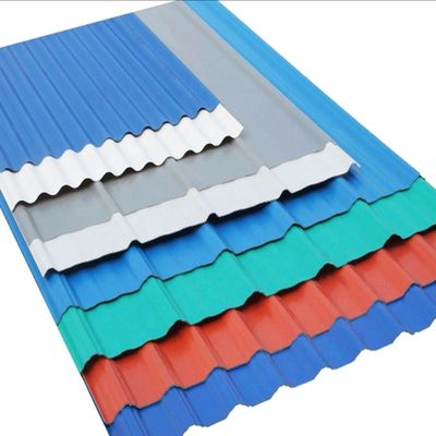 Color Coated PPGI Corrugated Sheet 1400mm - 1799mm Corrugated Metal Roof Panels