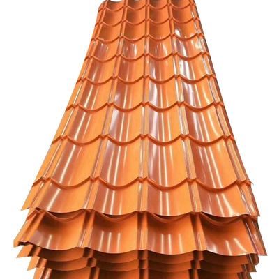 Color Coated PPGI Corrugated Sheet 1400mm - 1799mm Corrugated Metal Roof Panels