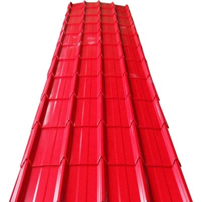 Color Coated PPGI Corrugated Sheet 1400mm - 1799mm Corrugated Metal Roof Panels