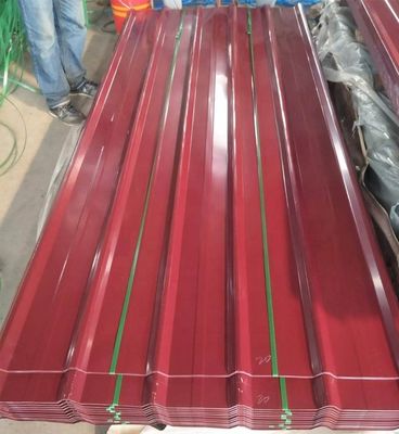 Cold Rolled PPGI Corrugated Sheet 600mm - 1250mm PPGI Color Coated Sheets