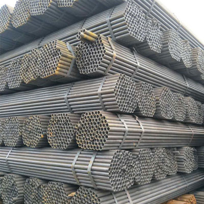 Round Welded Steel Pipes Black Painted Boiler Pipe Non Oiled