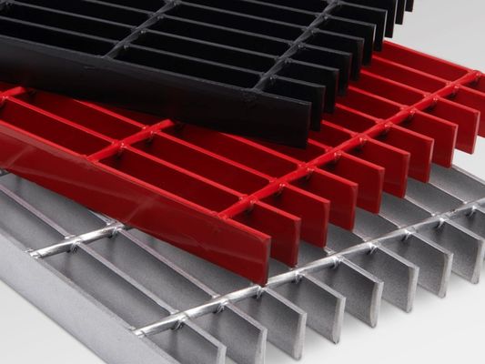 Black Galvanized Steel Grating 25x4 Mild Steel Grating Anti Slip