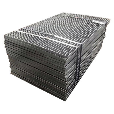 25x3 25x4 Press Locked Steel Grating Black Serrated Steel Bar