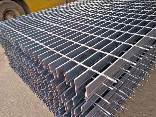 6m X 25mm HDG Steel Grating Explosion Proof Non Slip Steel Grating Smooth