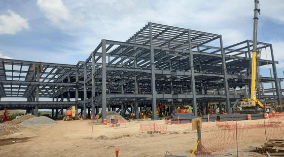 Metal Industrial Lightweight Steel Frame Construction Buildings Prefabricated Warehouse