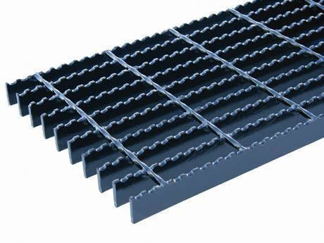 Black Hot Dip Galvanized Grating Industrial Serrated Galvanized Grating 25x3